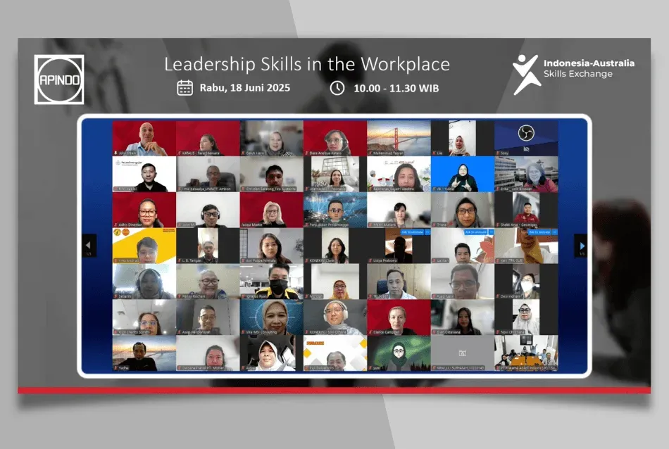APINDO and the Indonesia Australia Skills Exchange launch an online training series with leading Australian institutions